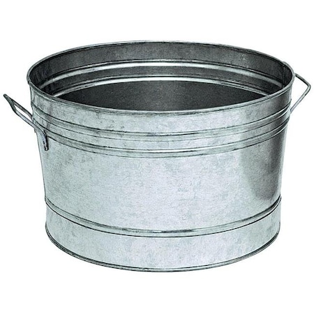 Perfectpatio 10 in. Galvanized Round Tub Planter PE135064